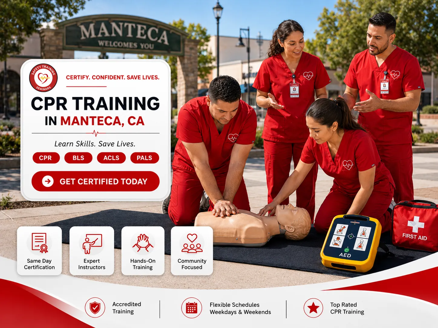 BLS CPR, ACLS & PALS Training Near Manteca, CA