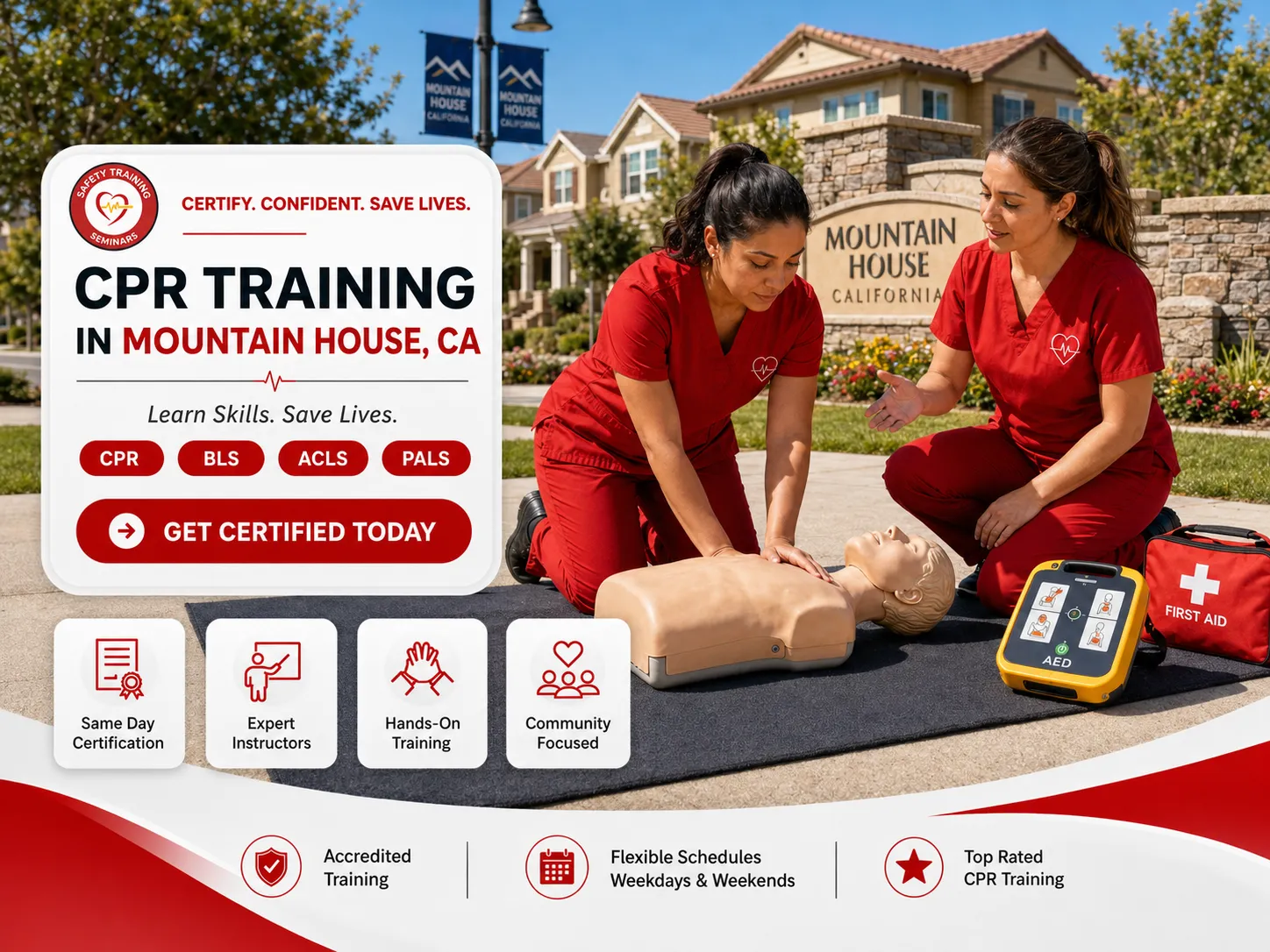 BLS CPR, ACLS & PALS Training Near Mountain House, CA