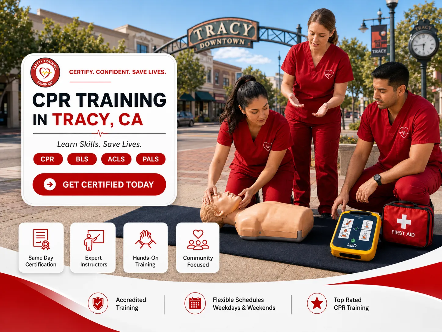 CPR, BLS, ACLS & PALS Certification Classes in Tracy, CA