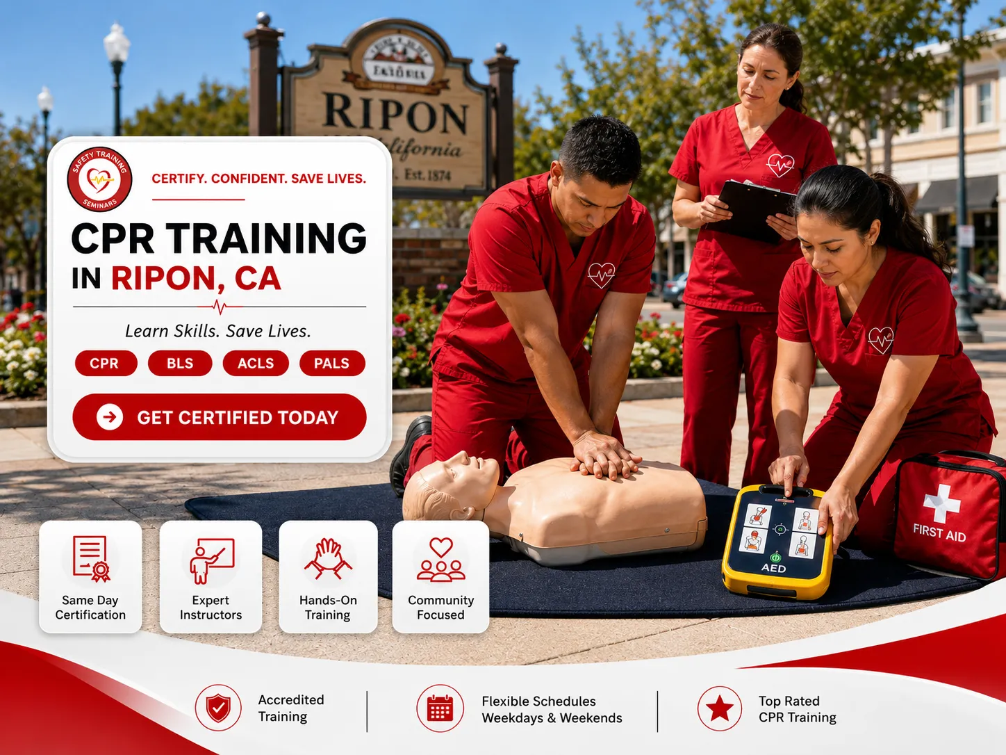 BLS CPR, ACLS & PALS Training Near Ripon, CA